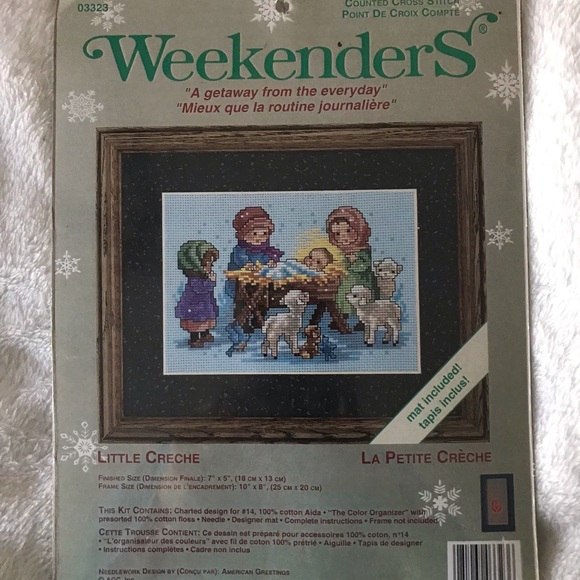 Weekenders LITTLE CRECHE Christmas Nativity Cross Stitch Kit 03323 Jesus Mary - Picture 2 of 5